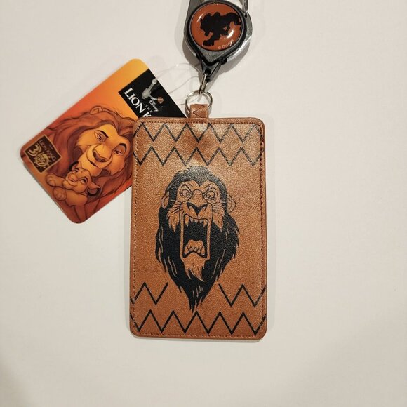Disney Villains Lion King Scar Face Retractable Lanyard ID Holder Brown … - Picture 5 of 10